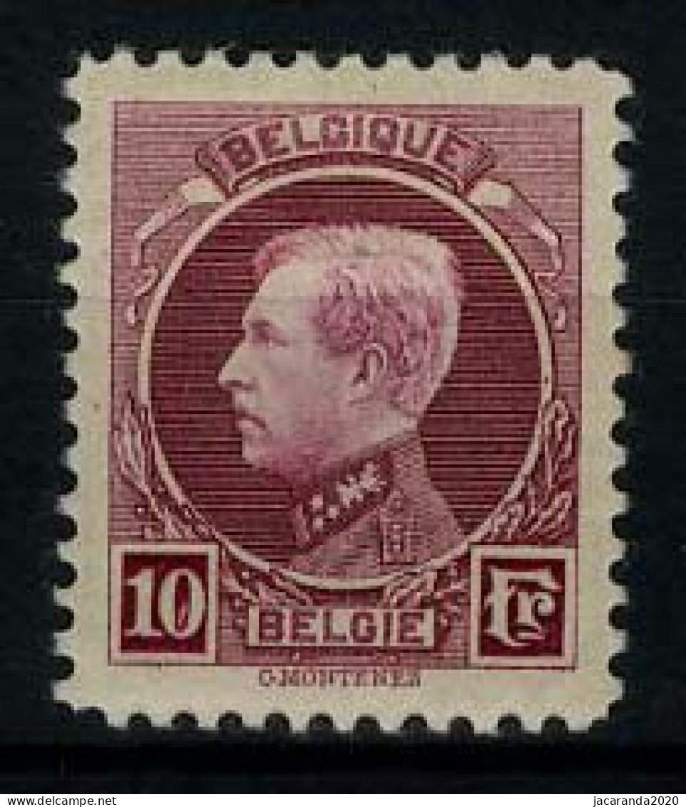 België 219 * - Koning Albert I - Fijn Scharniertje - 1921-1925 Kleine Montenez