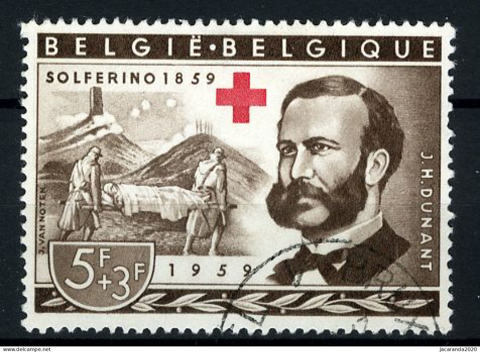 België 1101 - Rode Kruis - Gestempeld - Oblitéré - Used - Gebraucht
