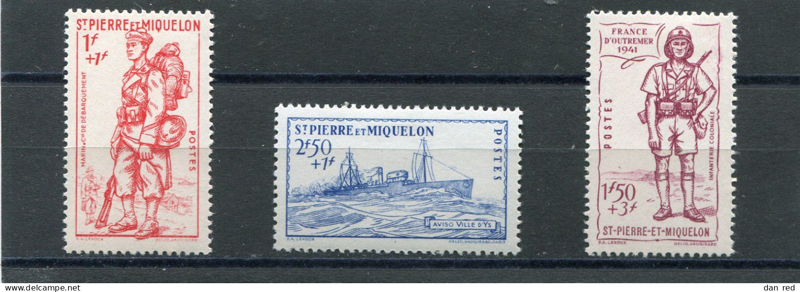 SAINT-PIERRE ET MIQUELON N° 207 A 209 * (Y&T) (Neuf Charnière) - Ungebraucht