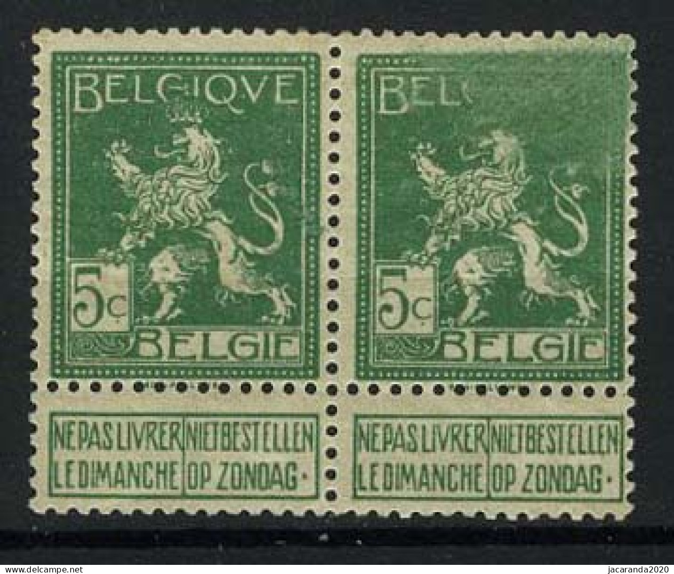 België 110-Cu * - 5c Groen - Other & Unclassified