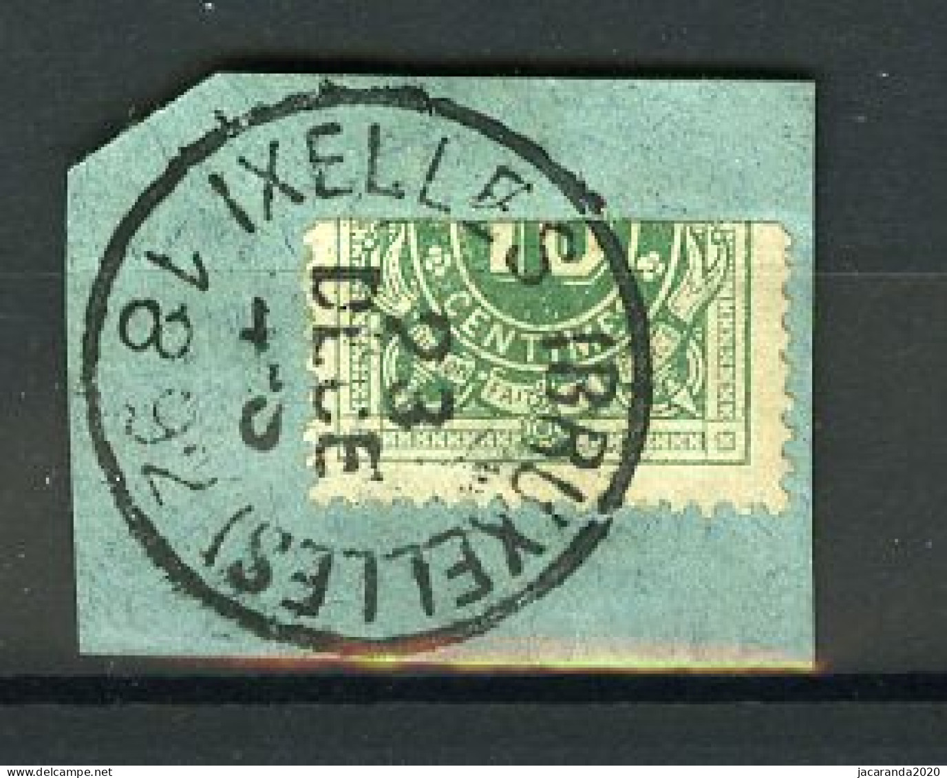 België TX 1 - Halve Zegel Op Fragment - Horizontaal Gesneden - Stempel: Ixelles (Bruxelles) - 1892 - Timbres