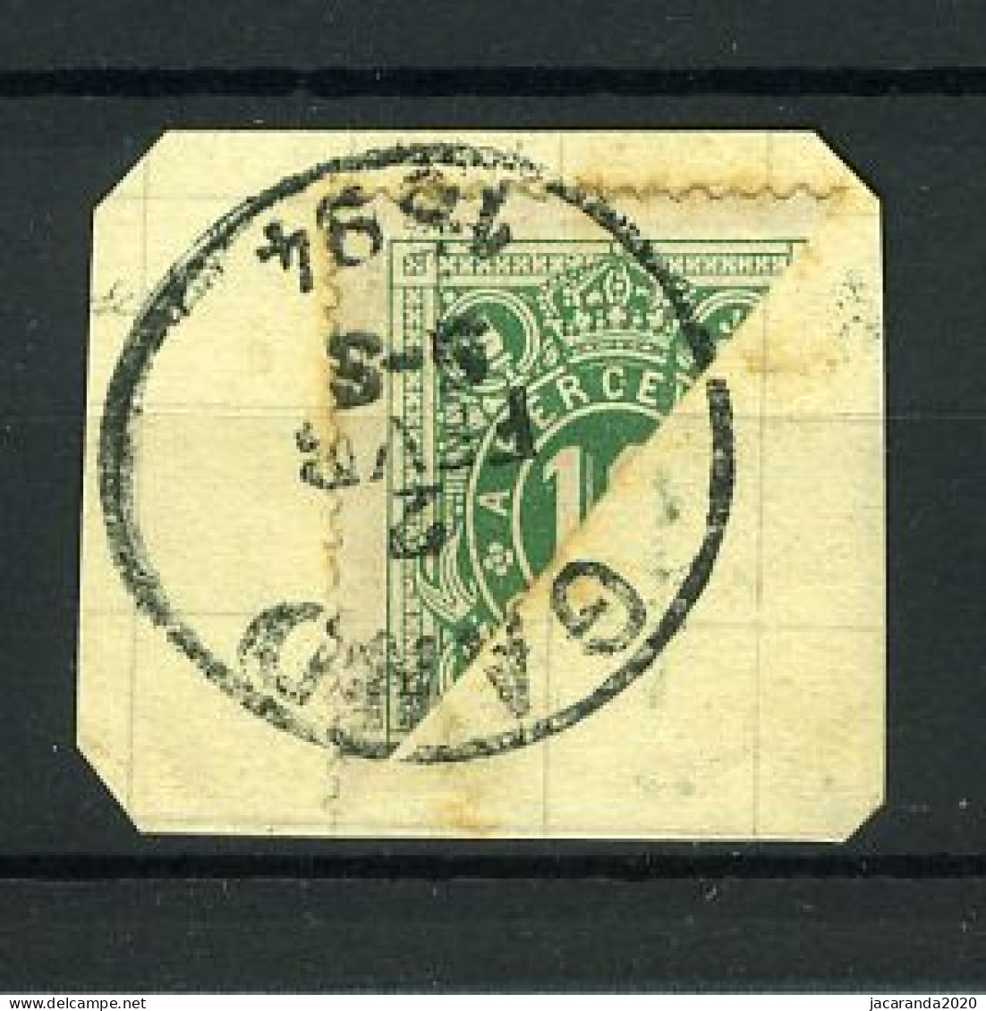 België TX 1 - Halve Zegel Op Fragment - Diagonaal Gesneden - Stempel: Gand - 1894 - Stamps