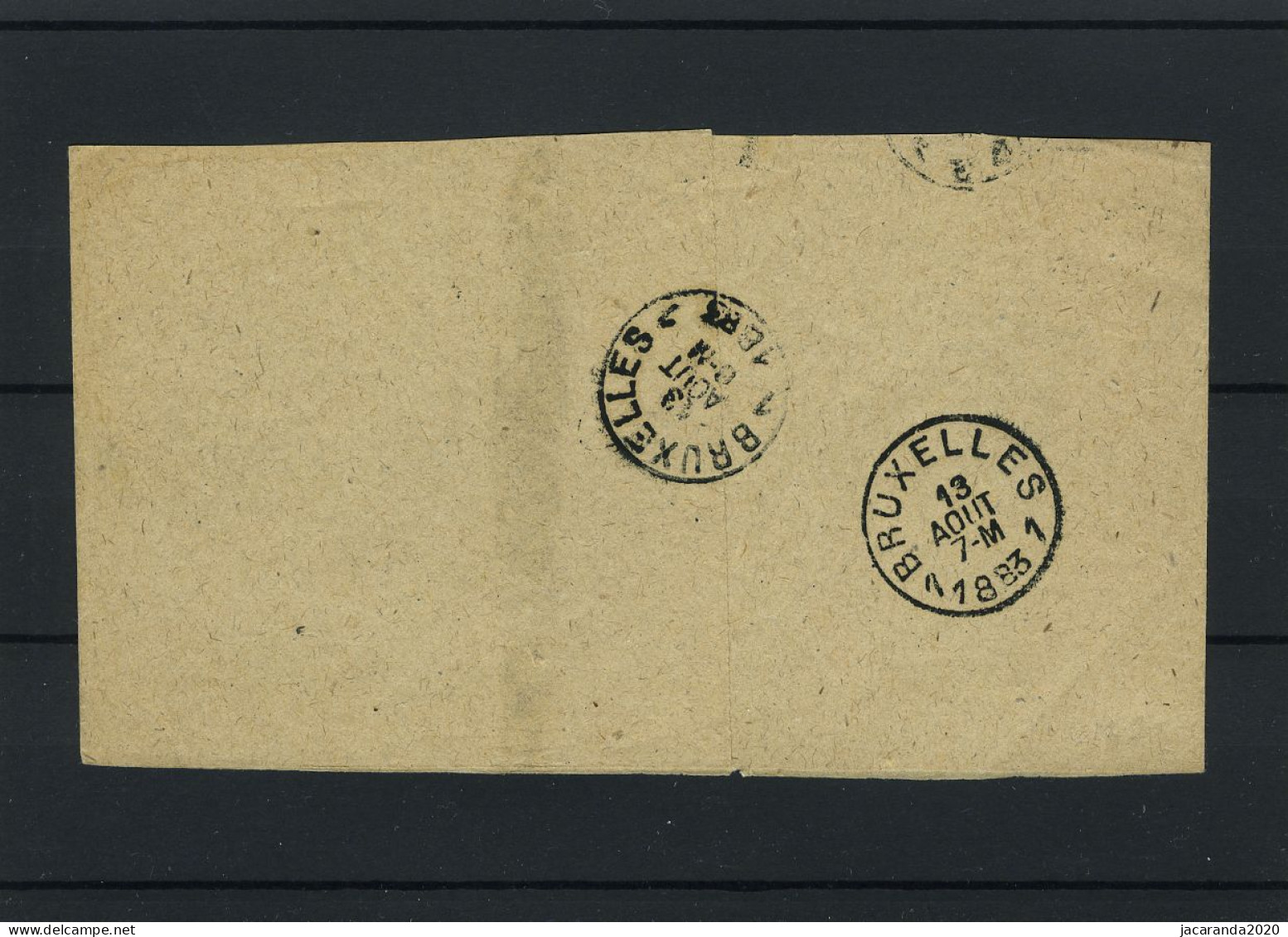 België TX 1 - DAGBLADWIKKEL Met Halve Zegel - Demi-timbre - Stempel: Bruxelles 1 - 1883 - Storia Postale