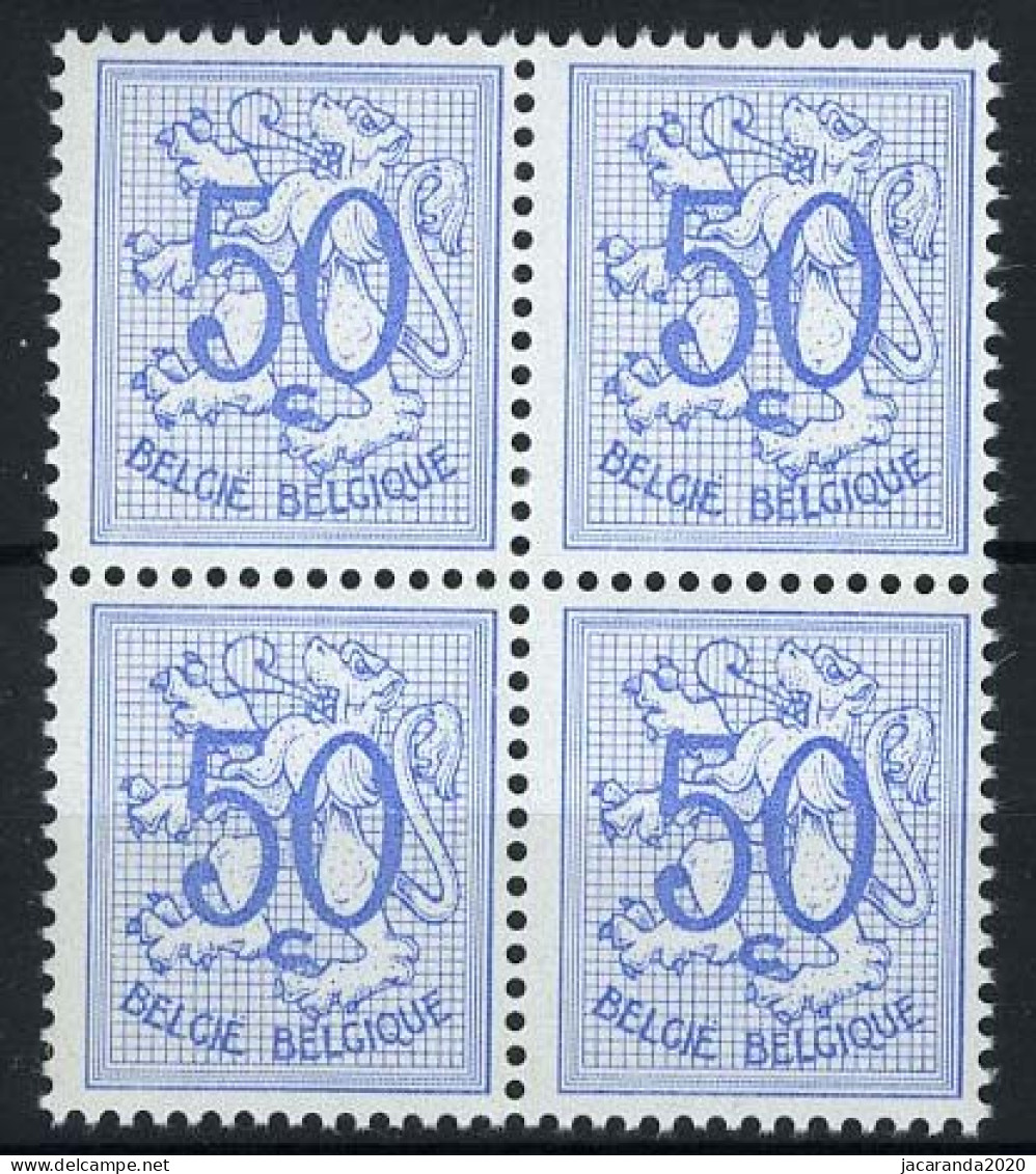 België R11 - 50c Blauw - In Blok Van 4 (uit De Vellen Van 60) - Franqueo