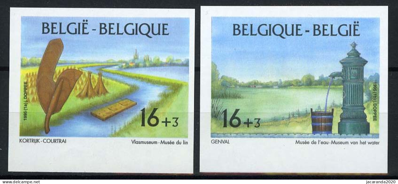 België 2582/83 ON - Museums - Kortrijk - Genval  - Autres & Non Classés