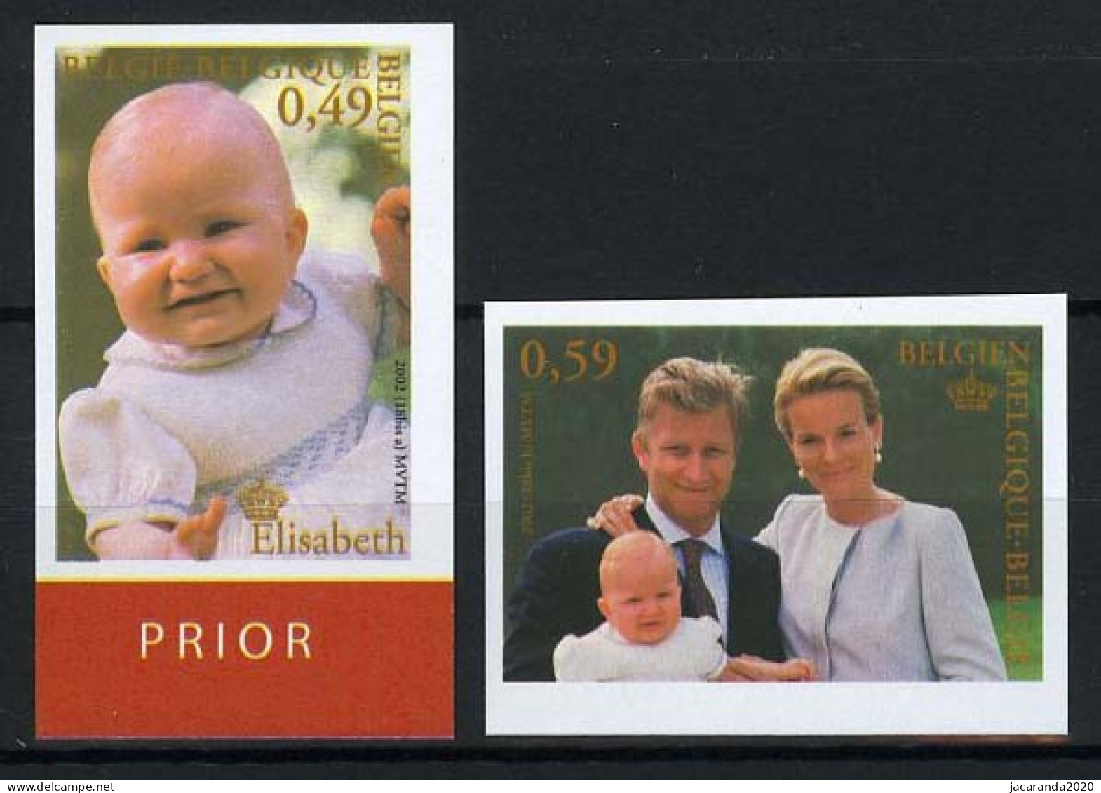 België 3098/99 ON - Prinses Elisabeth 1 Jaar - Prins Filip - Prinses Mathilde - Andere & Zonder Classificatie