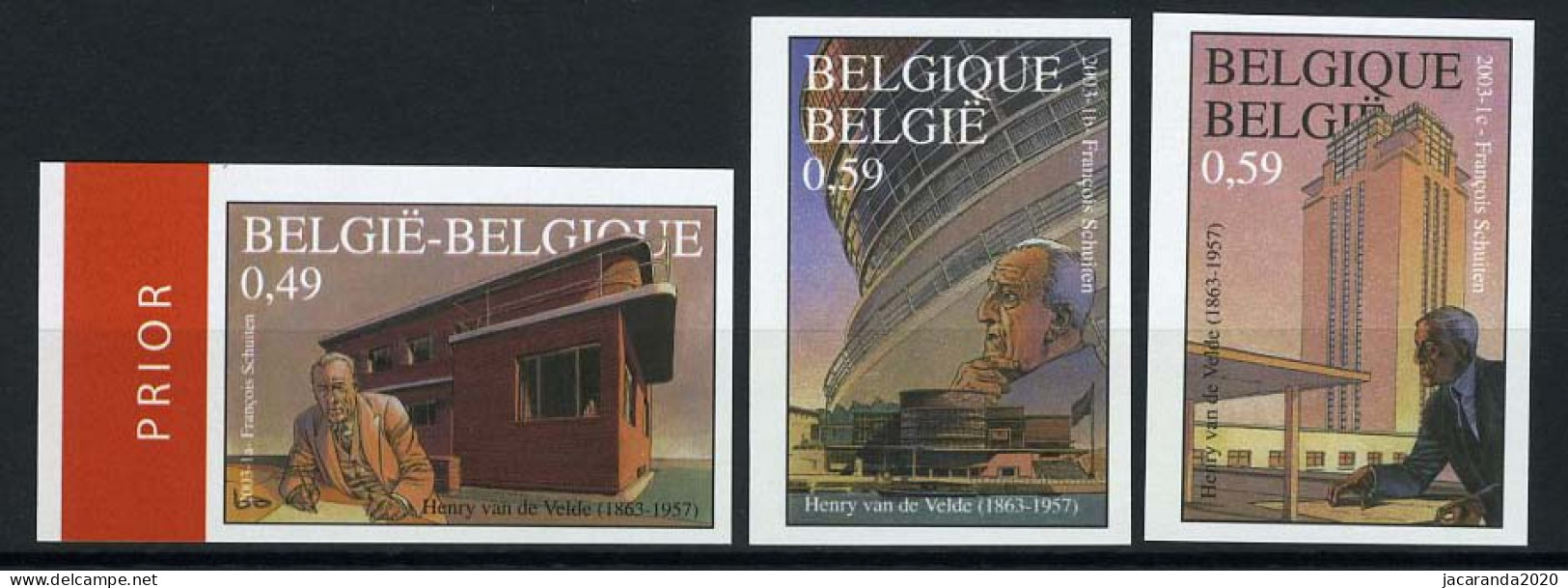 België 3146/48 ON - Henry Van De Velde - Architect - François Schuiten - Andere & Zonder Classificatie