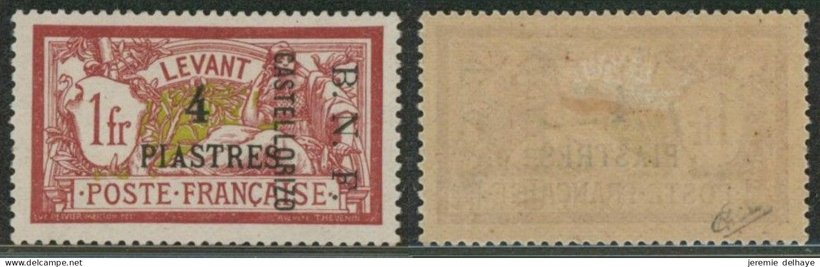 Colonies Françaises - Castellorizo : Yv N°12* Neuf Charniéré Signé CALVES / 4 Piases + B.N.F. Castellorizo - Unused Stamps
