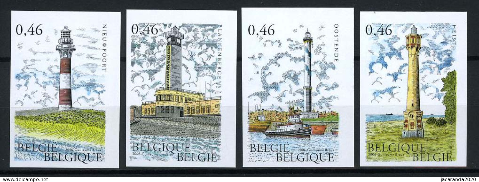 België 3529/32 ON - Vuurtorens - Phares - Nieuwpoort - Blankenberge - Heist - 2001-…