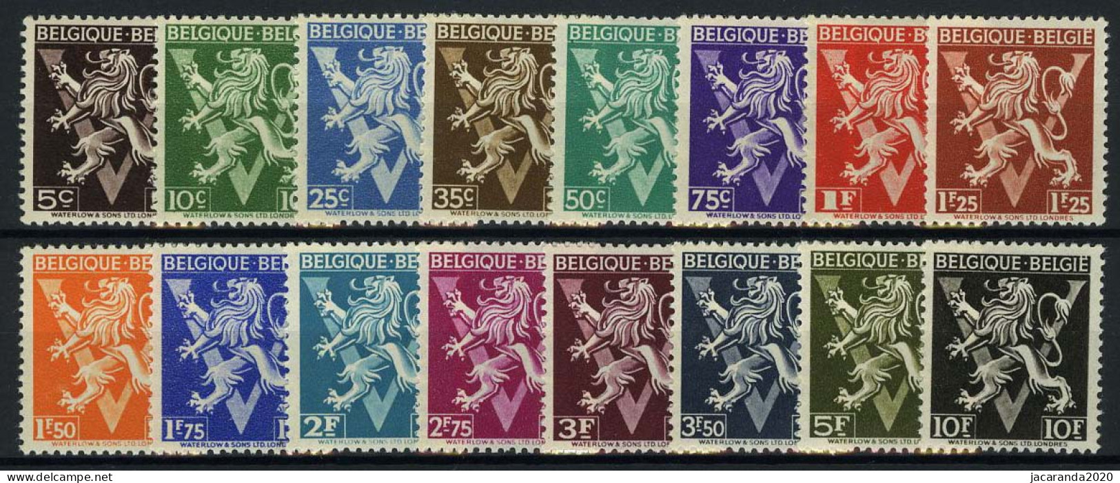 België 674/89 ** - Heraldieke Leeuw Met Grote V - Volledige Reeks 16w. - FR-NL - Unused Stamps