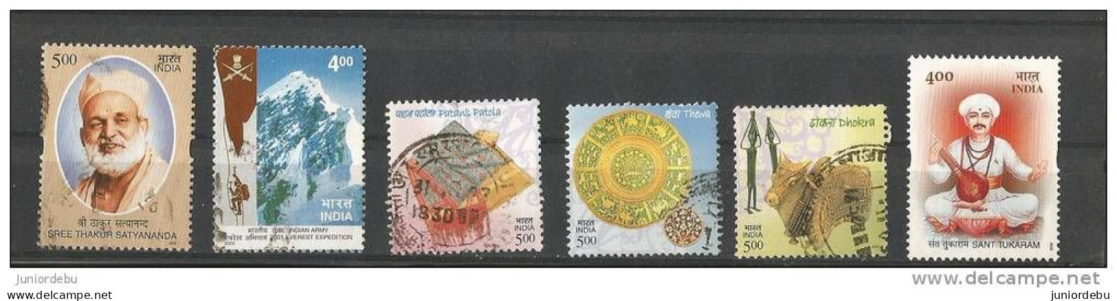 India -2002 - 6 Different Commemorative Stamps - USED. ( OL 3.4.13 ) - Usati