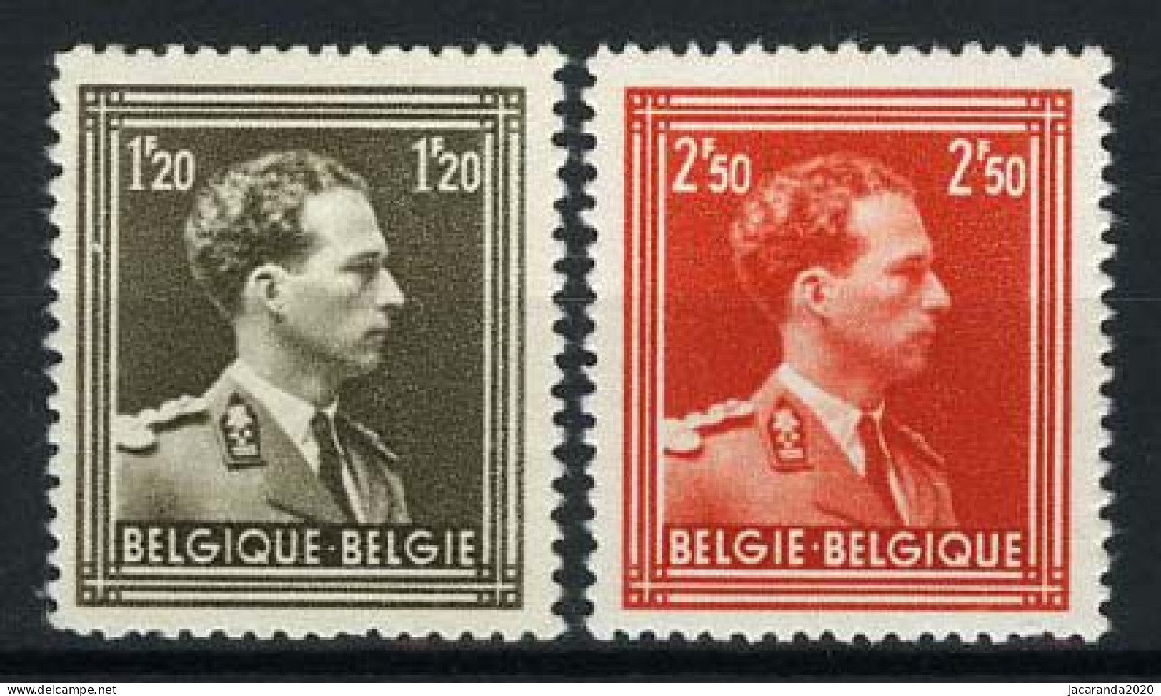 België 845/46 ** - K. Leopold III - MNH - 1934-1935 Leopold III.