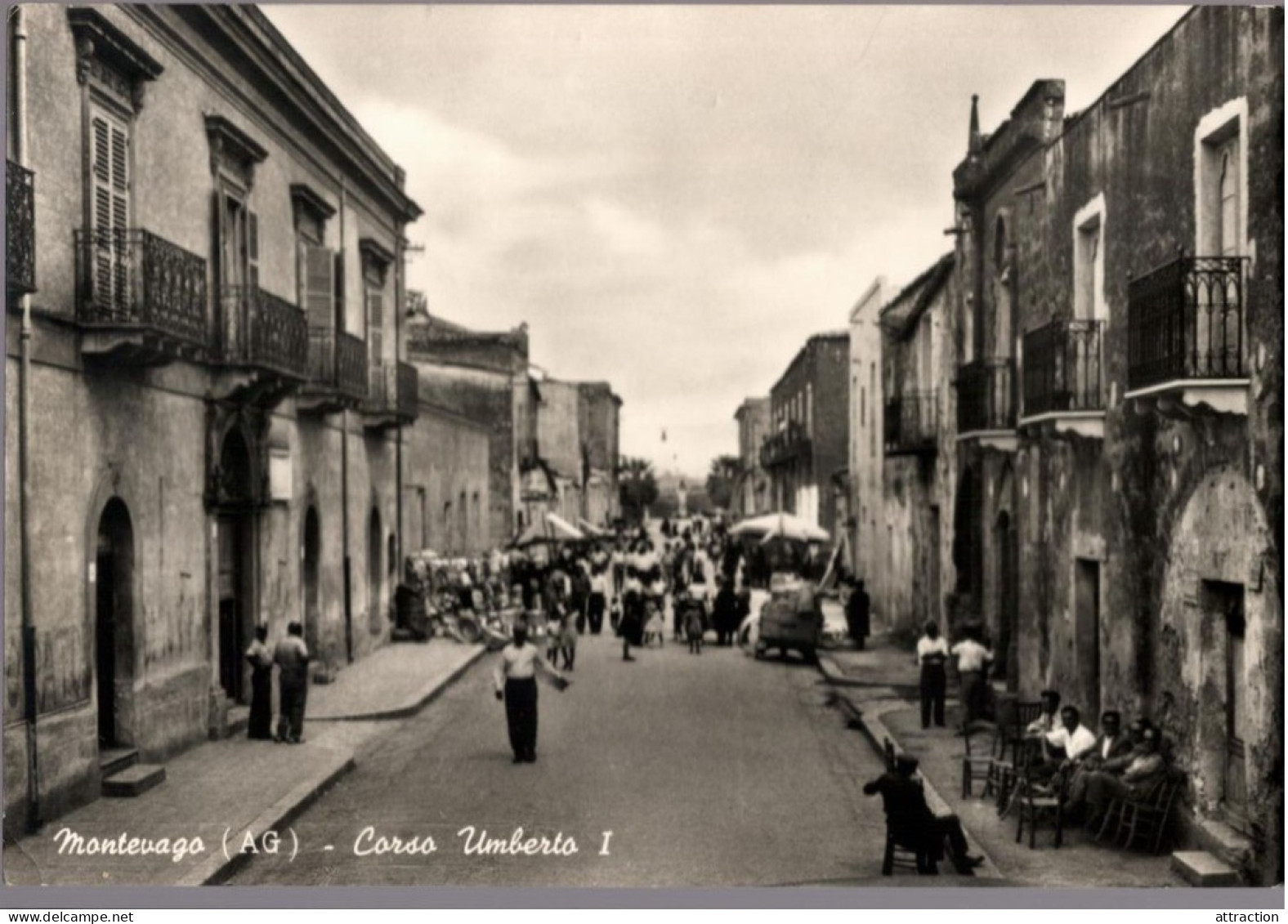 MONTEVAGO (AGRIGENTO) - CORSO UMBERTO I' 1973 - Agrigento