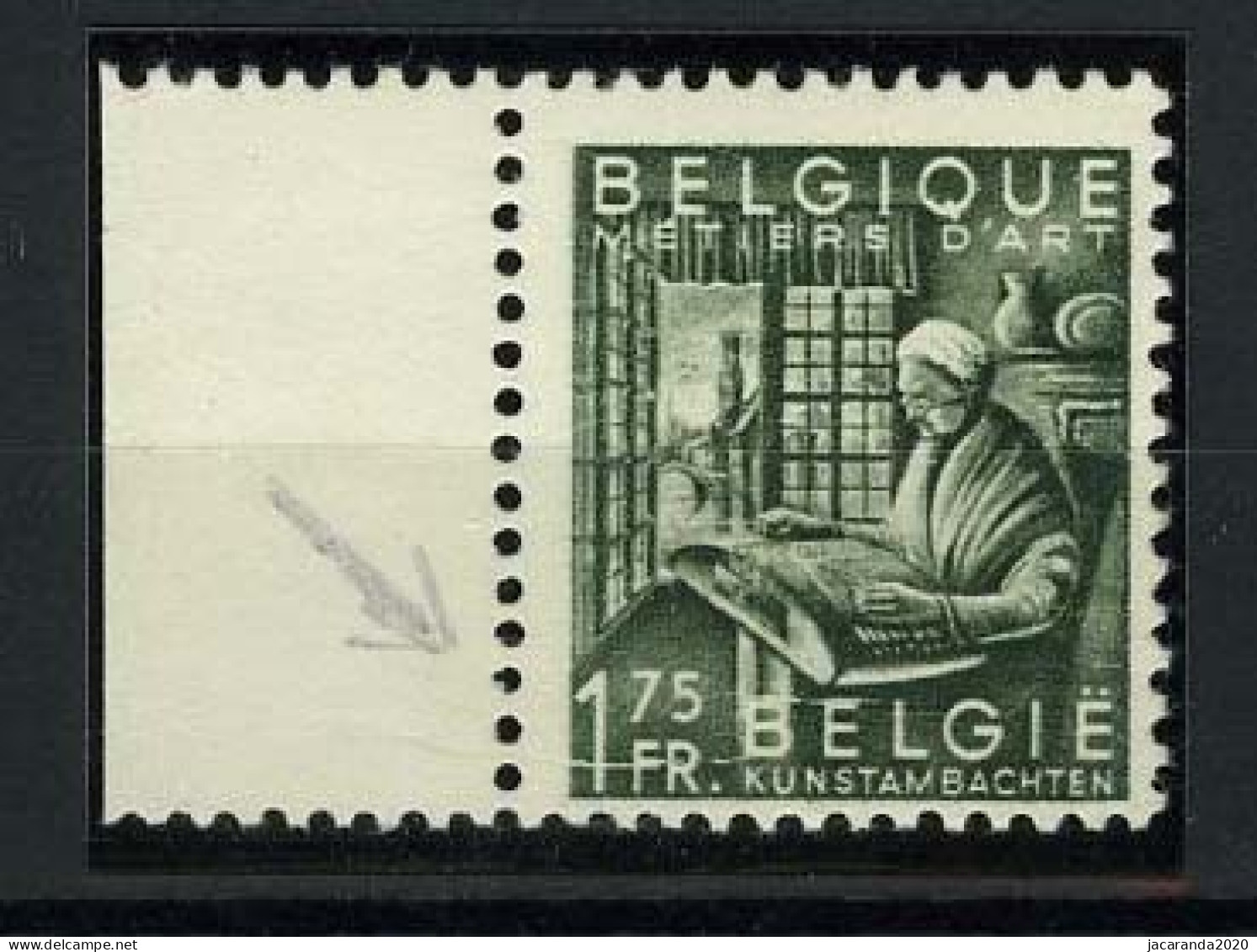 België 768 - Witte Lijn Door 1 FR. - Ligne Blanche - 1931-1960