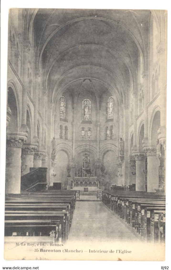 CPA 50 - 35. BARENTON (Manche) - Intérieur De L'Eglise - Barenton