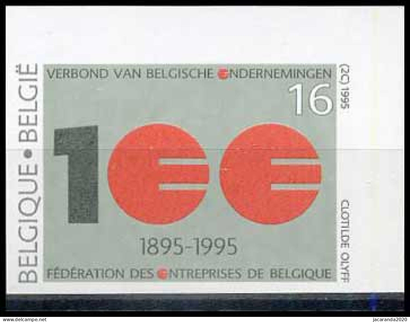 België 2587 ON - 100 Jaar Verbond V. Belgische Ondernemingen - Centenaire De La Féd. Des Entreprises De Belgique - F.EB. - 1981-2000