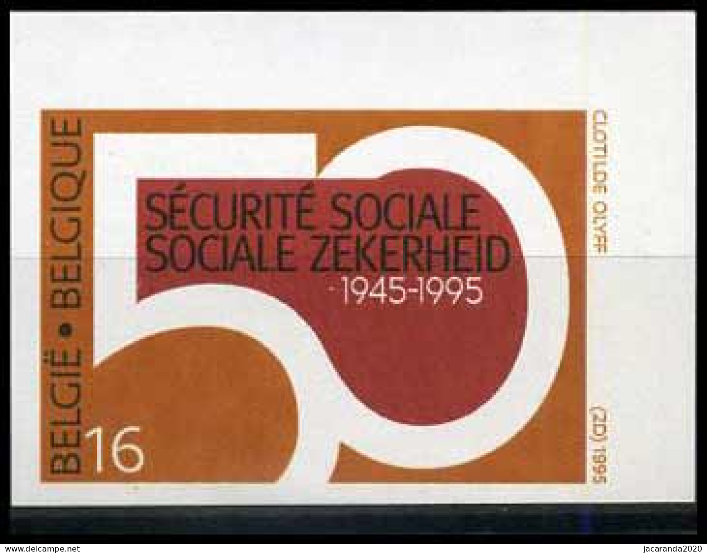 België 2588 ON - 50 Jaar Rijksdienst Sociale Zekerheid - R.S.Z. - 50 Ans De L'Off. Nat. De La Sécur. Sociale - O.N.S.S. - 1981-2000