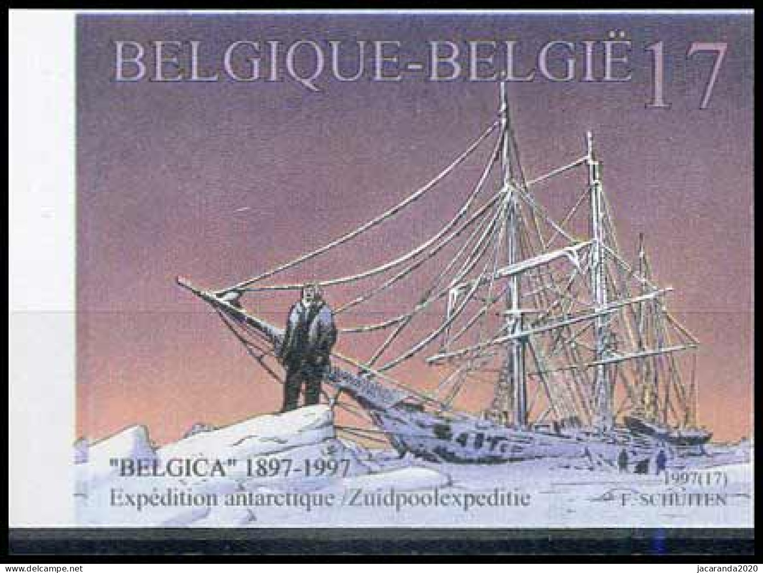 België 2726 ON - Zuidpoolexpeditie - Schip "Belgica" - François Schuiten  - 1981-2000