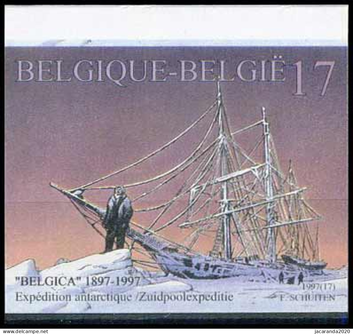 België 2726 ON - Zuidpoolexpeditie - Schip "Belgica" - François Schuiten  - ONGETAND - IMPERFORATED - NON DENTELE - 1981-2000