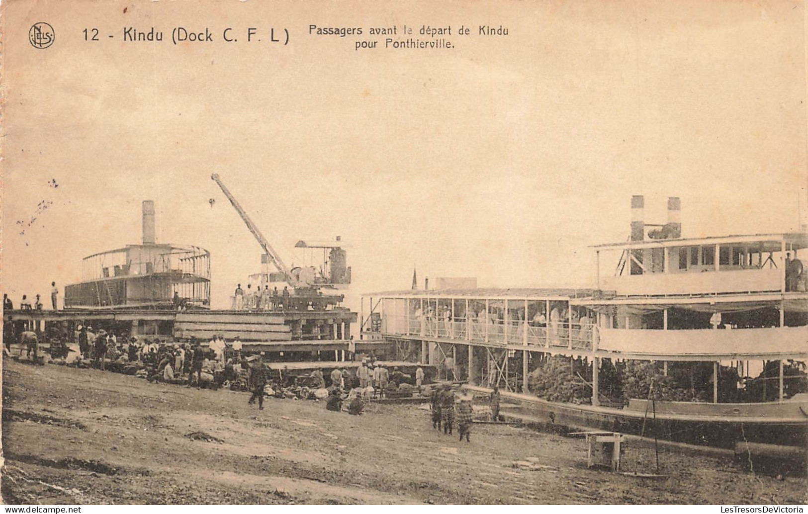 CONGO BELGE - Kindu - Passagers Avant Le Départ De Kidu Pour Ponthierville - Animé - Carte Postale Ancienne - Belgian Congo