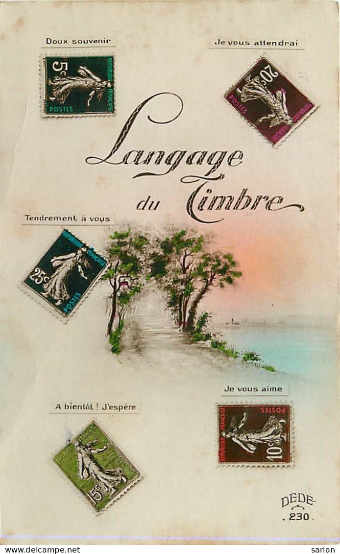 Carte Fantaisie , Langage Des Timbres  , * 494 15 - Briefmarken (Abbildungen)