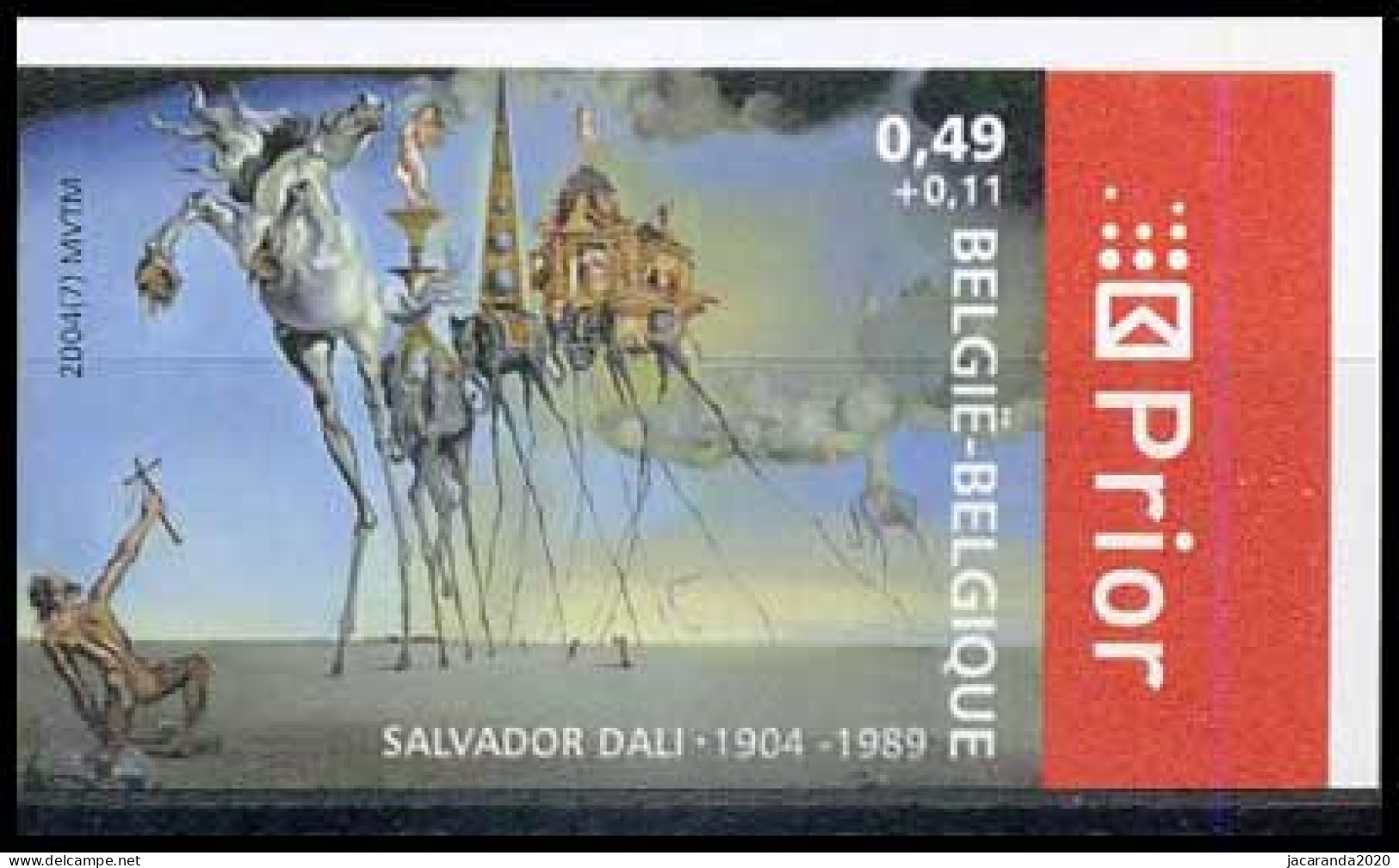 België 3254 ON - Kunst - Art - Salvador Dali - De Bekoring Van St.-Antonius  - 2001-…