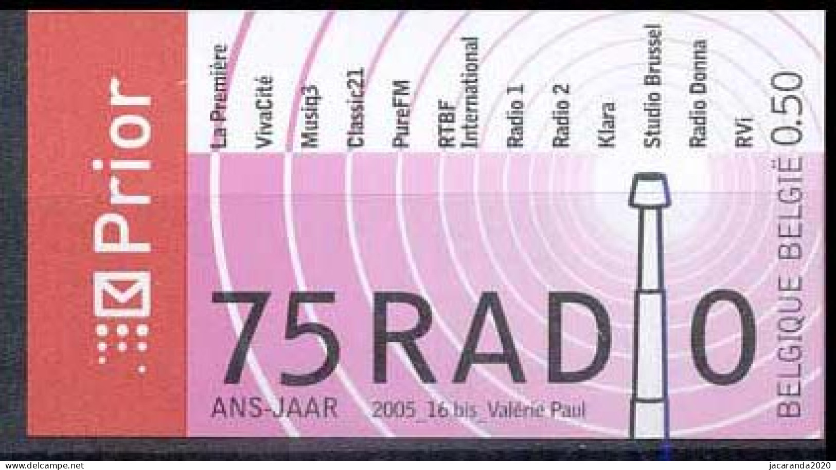 België 3415 ON - 75 Jaar Radio  - 2001-…