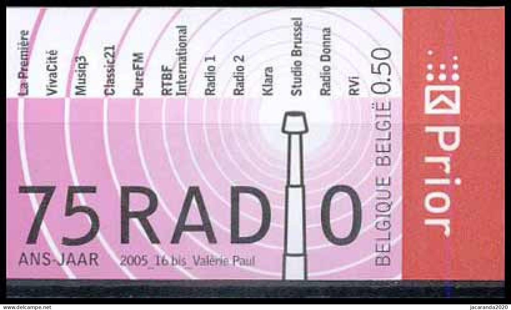 België 3415 ON - 75 Jaar Radio  - 2001-…