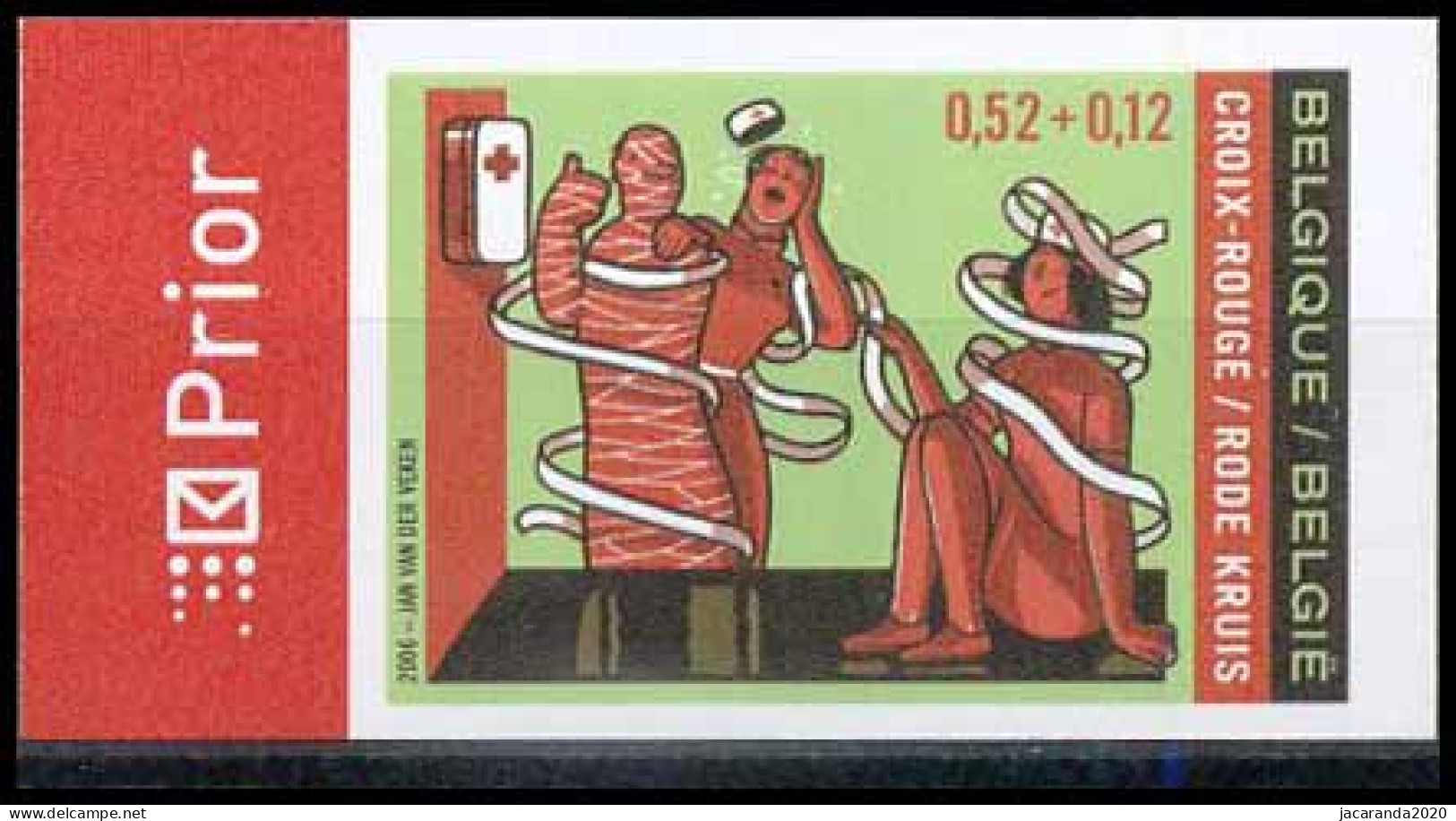 België 3525 ON - Rode Kruis - Croix-Rouge - Ongetand - Non Dentelé - 2001-…