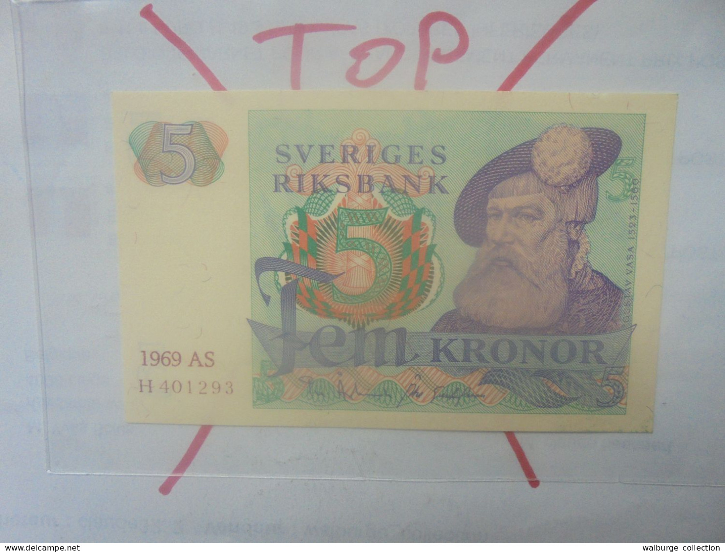 SUEDE 5 KRONOR 1969 AS Neuf (B.33) - Sweden