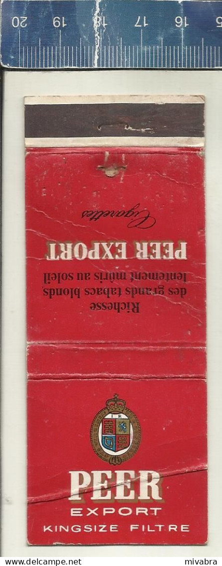 PEER EXPORT KINGSIZE FILTRE CIGARETTES (SIGARETTEN TABAK)  - OLD MATCHCOVER FRANCE - Boites D'allumettes - Etiquettes