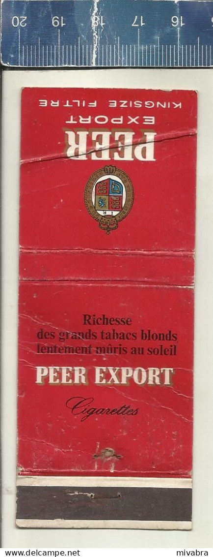 PEER EXPORT KINGSIZE FILTRE CIGARETTES (SIGARETTEN TABAK)  - OLD MATCHCOVER FRANCE - Boites D'allumettes - Etiquettes