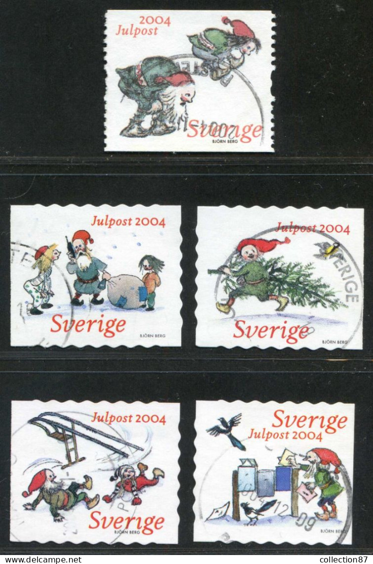 Réf 77 < SUEDE Année 2004 < Yvert N° 2424 à 2428 Ø Used < SWEDEN - Noel - Gebraucht