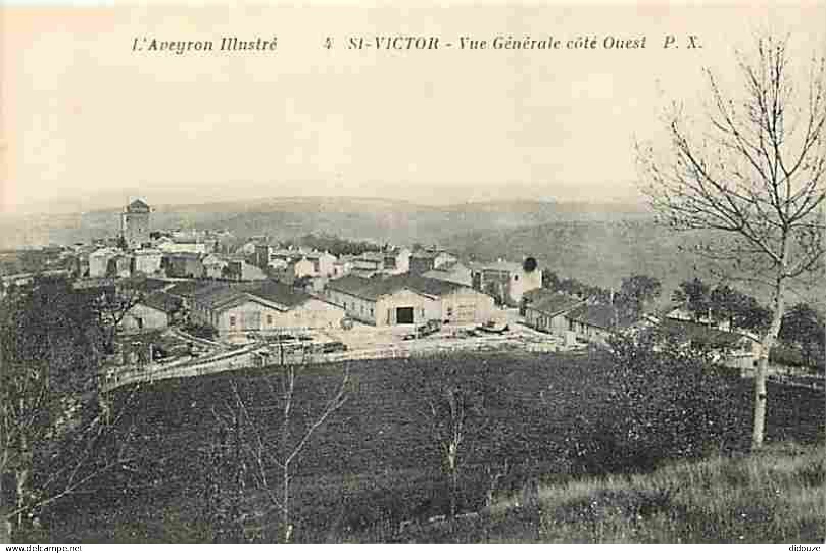 12 - Saint Victor Melvieu - Vue Générale Côté Ouest - CPA - Voir Scans Recto-Verso - Saint Victor