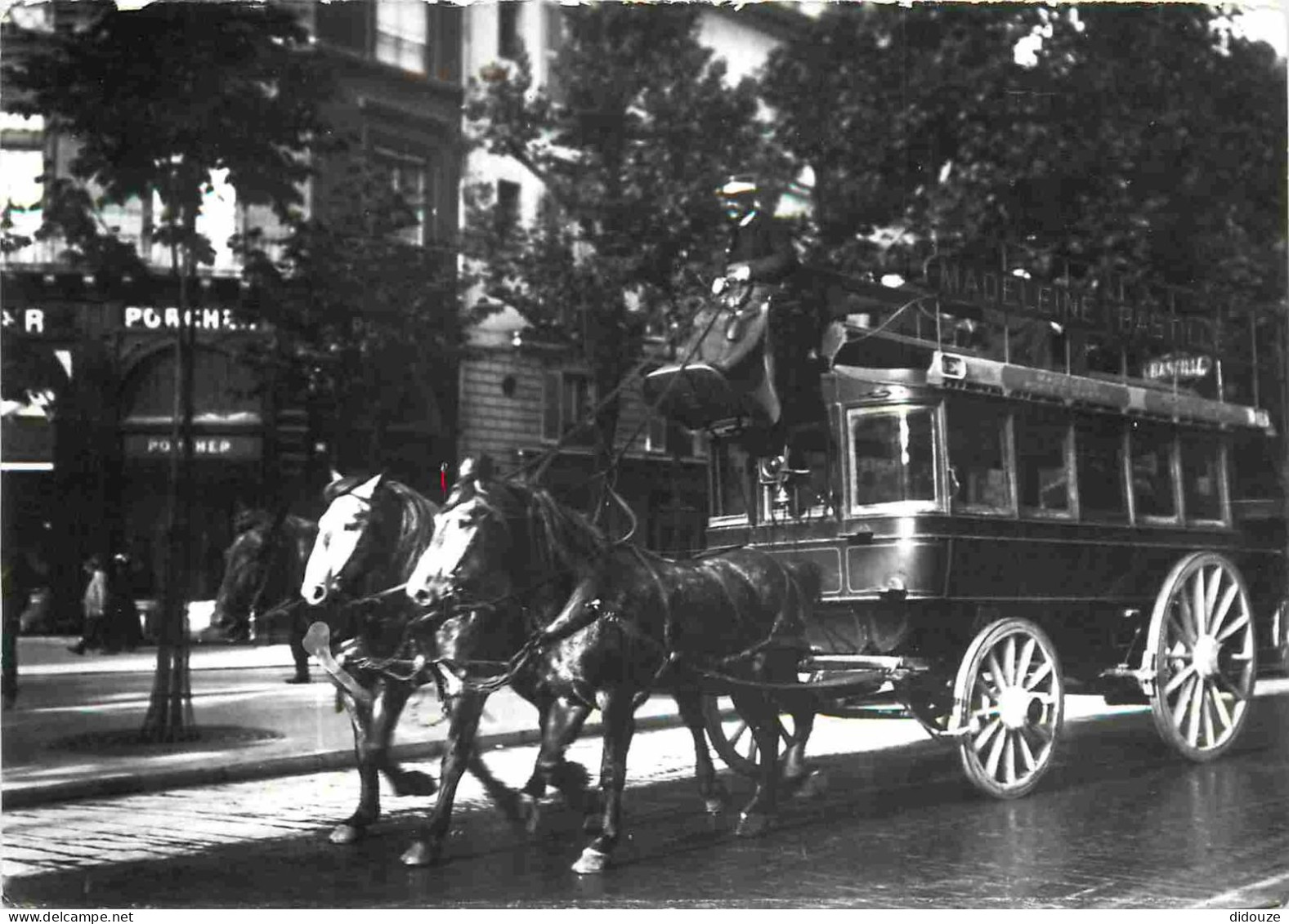 Reproduction CPA - 75 Paris - Le Madeleine-Bastille à Son Départ - Attelage De Chevaux - Paris 1900 - CPM - Carte Neuve  - Non Classés