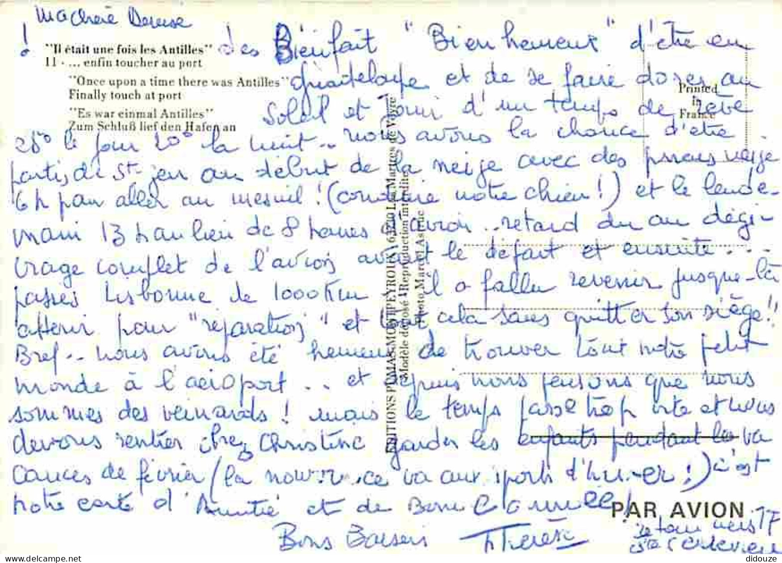 Antilles - Il était Une Fois Les Antilles - Enfin Toucher Au Port - CPM - Voir Scans Recto-Verso - Andere & Zonder Classificatie