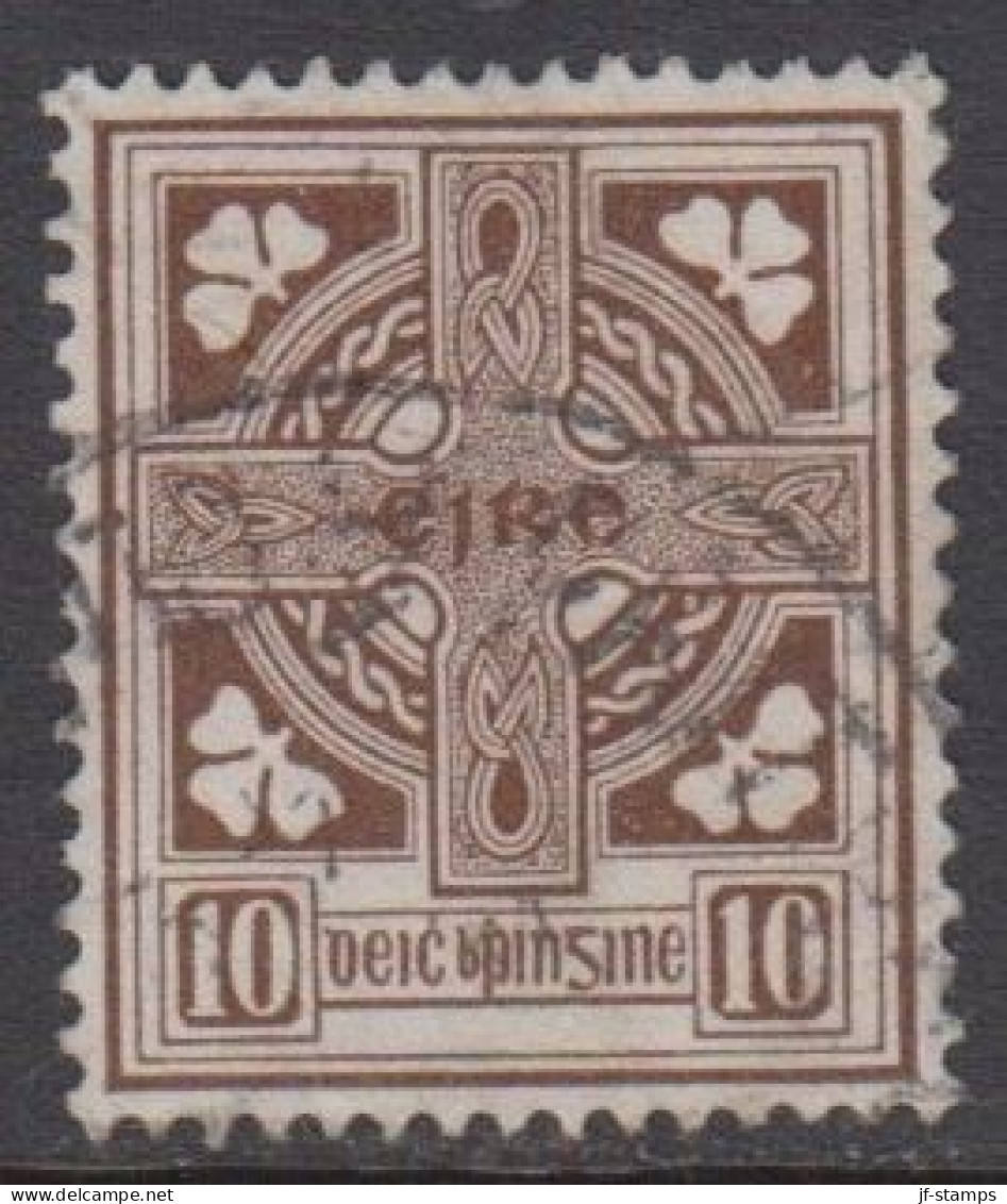 1923. EIRE. National Symbols. 10 Pg. (Michel 50A) - JF411410 - Used Stamps