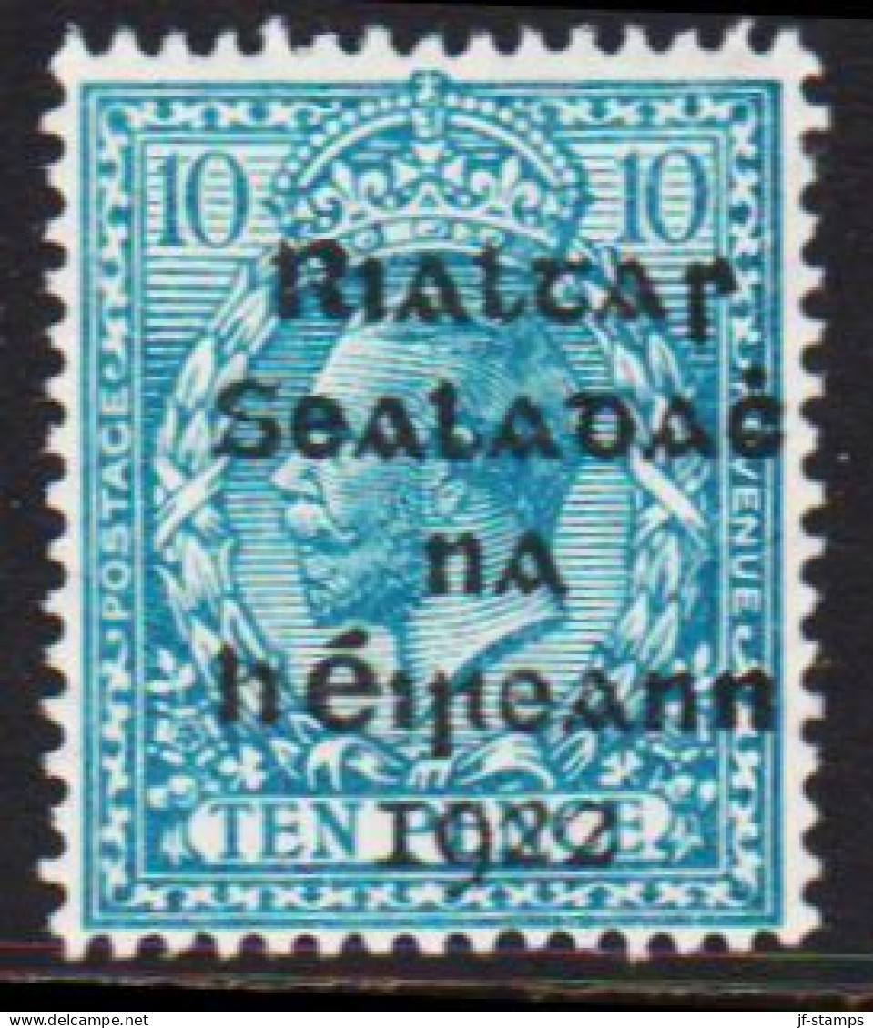 1922. EIRE. Georg V TEN PENCE Overprinted In BLACK In Five Lines. Hinged  (Michel 8) - JF542282 - Unused Stamps