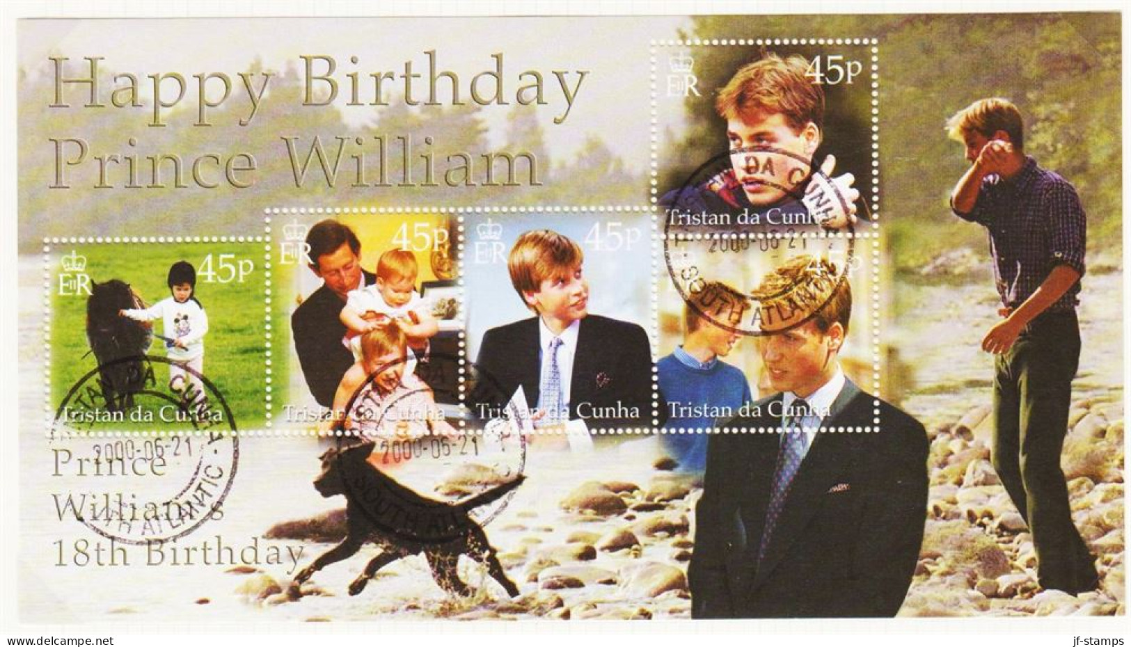 2000. TRISTAN Da CUNHA. Prince William Block. (Michel Block 35) - JF544412 - Tristan Da Cunha