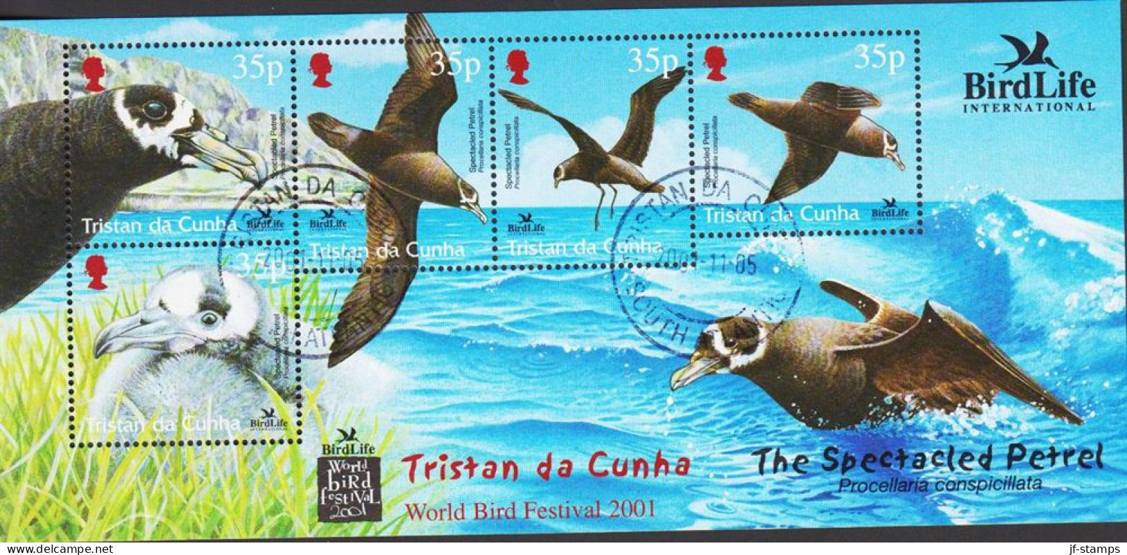 2001. TRISTAN Da CUNHA. BirdLife International Block.  (Michel Block 38) - JF544414 - Tristan Da Cunha