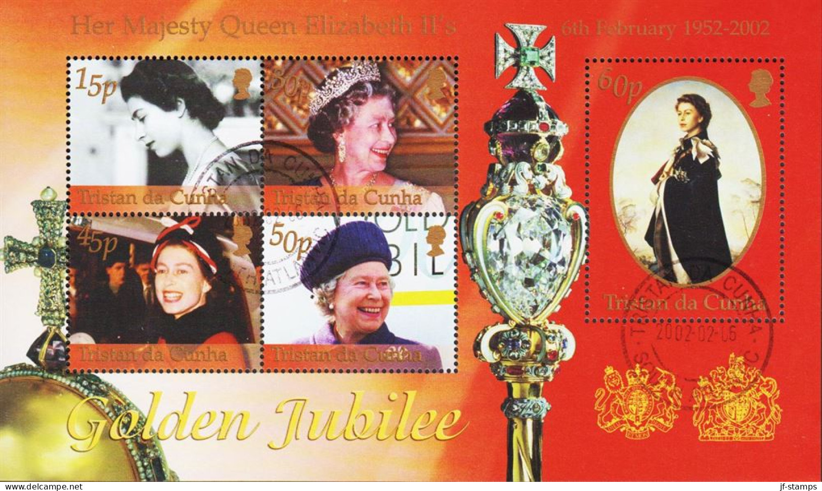 2002. TRISTAN Da CUNHA. Elisabeth II Golden Jubilee, Block.  (Michel Block 40) - JF544415 - Tristan Da Cunha