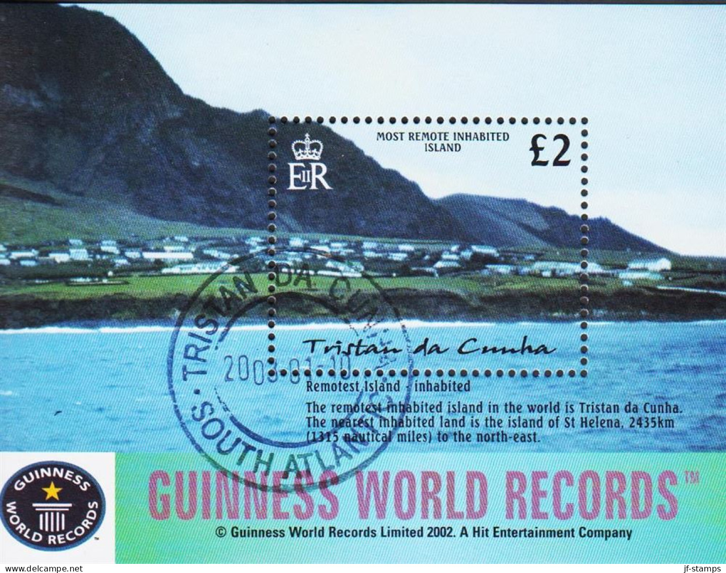 2003. TRISTAN Da CUNHA. EGUINNESS WORLD RECORDS, Block. (Michel Block 44) - JF544417 - Tristan Da Cunha