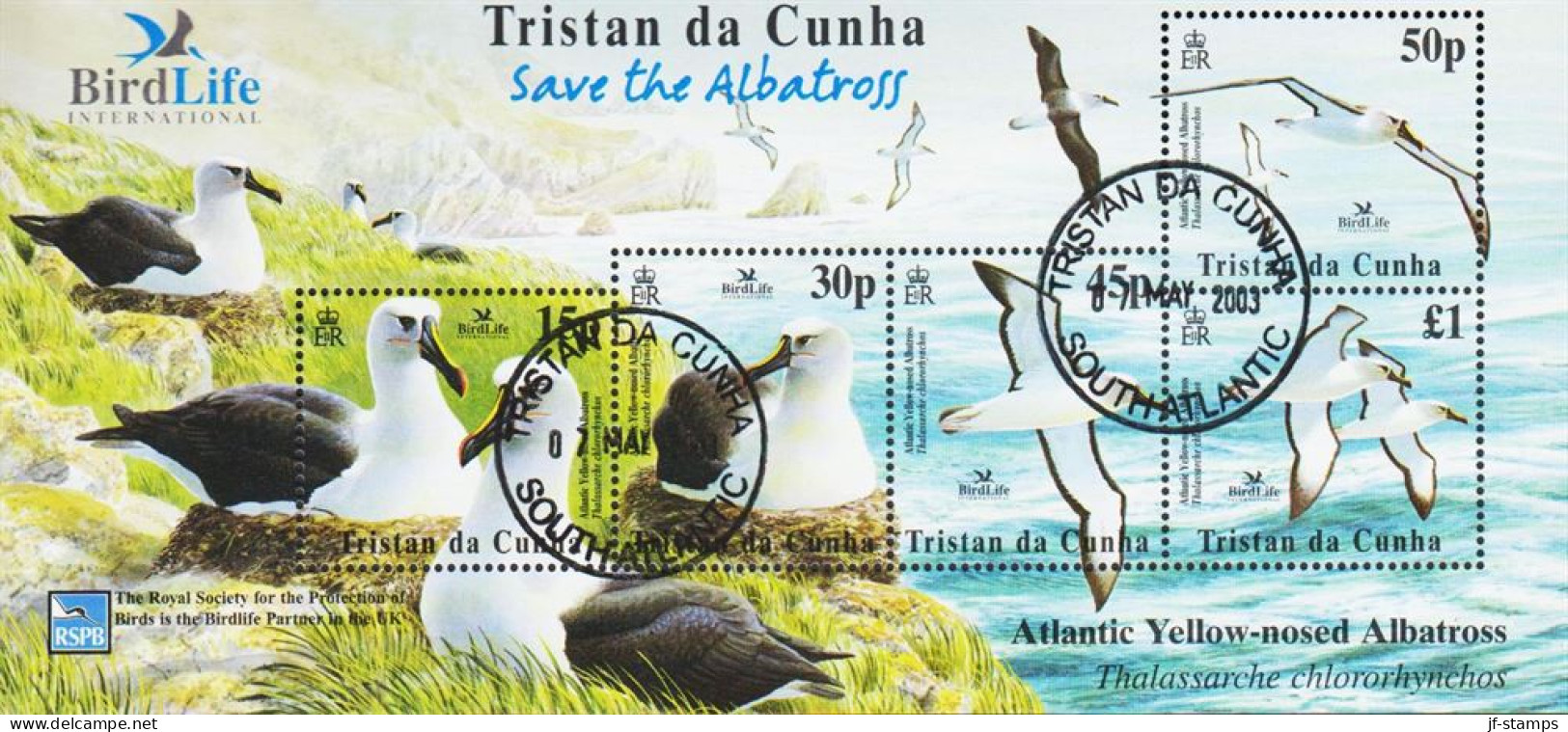 2003. TRISTAN Da CUNHA. BirdLife International Block.  (Michel Block 45) - JF544418 - Tristan Da Cunha