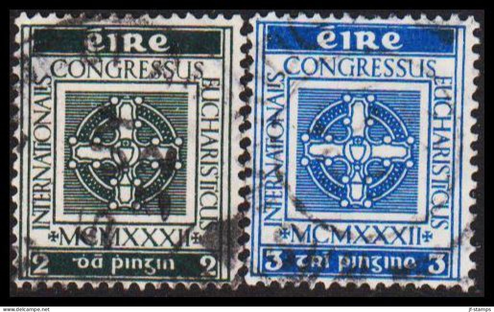 1932. EIRE. INTERNATIONAL CONGRESSUS  EUCHARISTICUS Complete Set. (Michel 57-58) - JF544508 - Usati