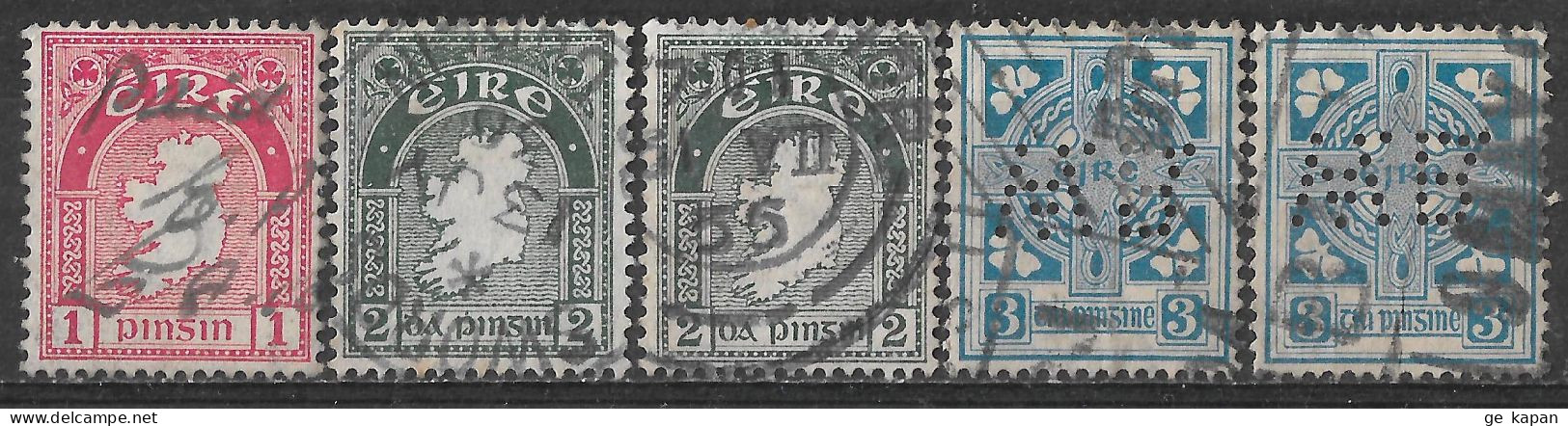 1922-1923 IRELAND SET OF 5 USED STAMPS (Michel # 41A,43A,45A) CV €5.30 - Usati
