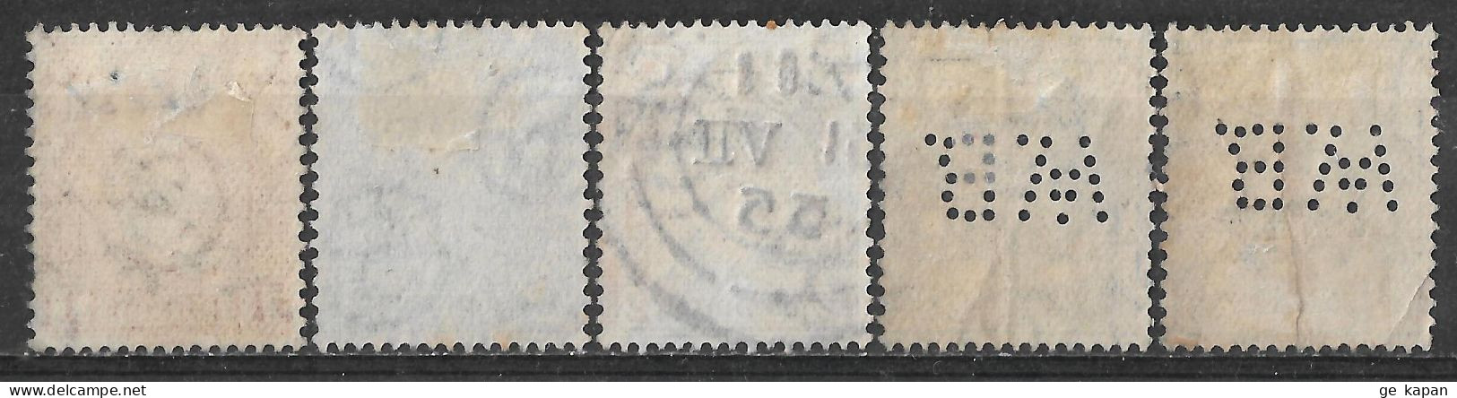 1922-1923 IRELAND SET OF 5 USED STAMPS (Michel # 41A,43A,45A) CV €5.30 - Used Stamps