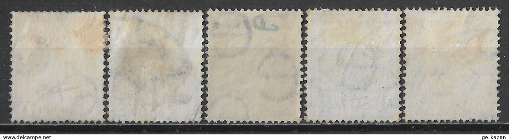 1940-1941 IRELAND SET OF 5 USED STAMPS (Michel # 72A,74A,75A,76AI,77A) CV €1.80 - Oblitérés