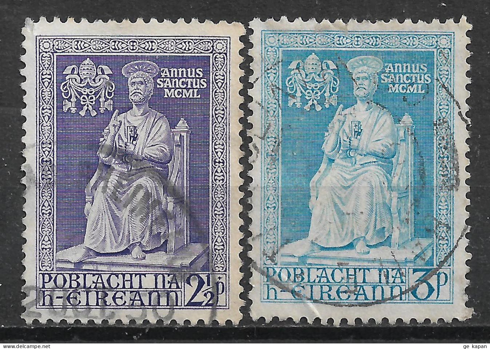 1950 IRELAND SET OF 2 USED STAMPS (Michel # 111,112) CV €14.60 - Gebruikt