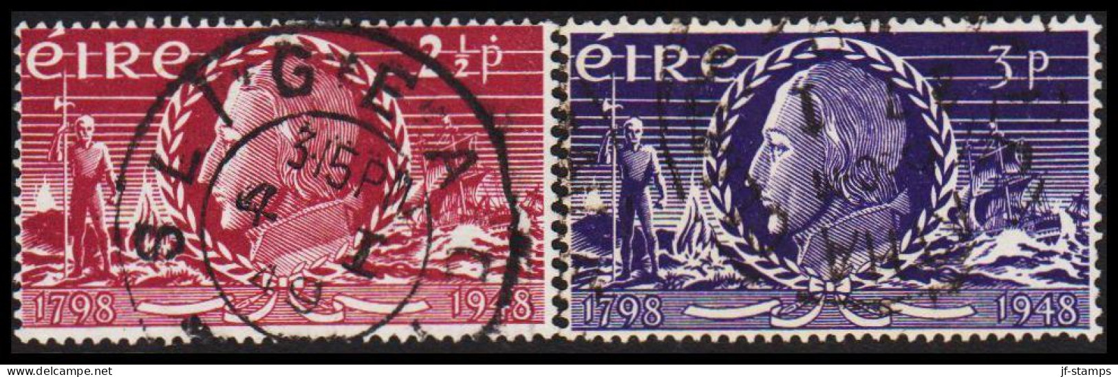 1948. EIRE. Theobald Wolfe Tone In Complete Set.  (Michel 100-101) - JF544520 - Used Stamps