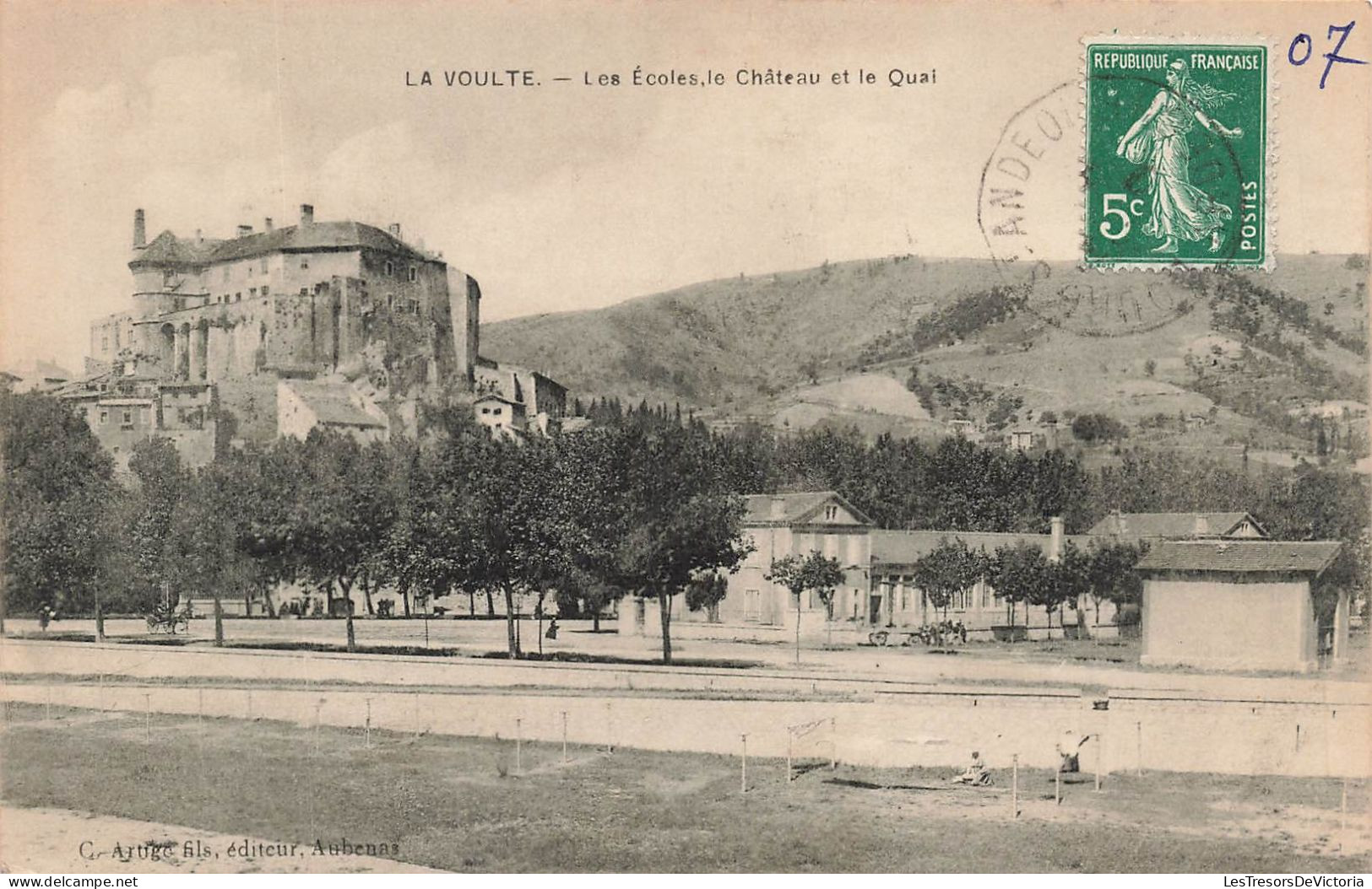 FRANCE - La Voulte - Les écoles - Le Château Et Le Quai - Carte Postale Ancienne - La Voulte-sur-Rhône